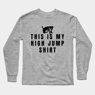 Womens My High Jump Shirt Girl Athlete Gift Long Sleeve T-Shirt